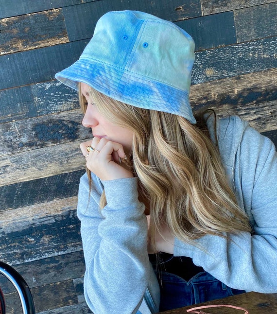 Tie Dye Bucket Hat Sky Blue Bucket Hats 