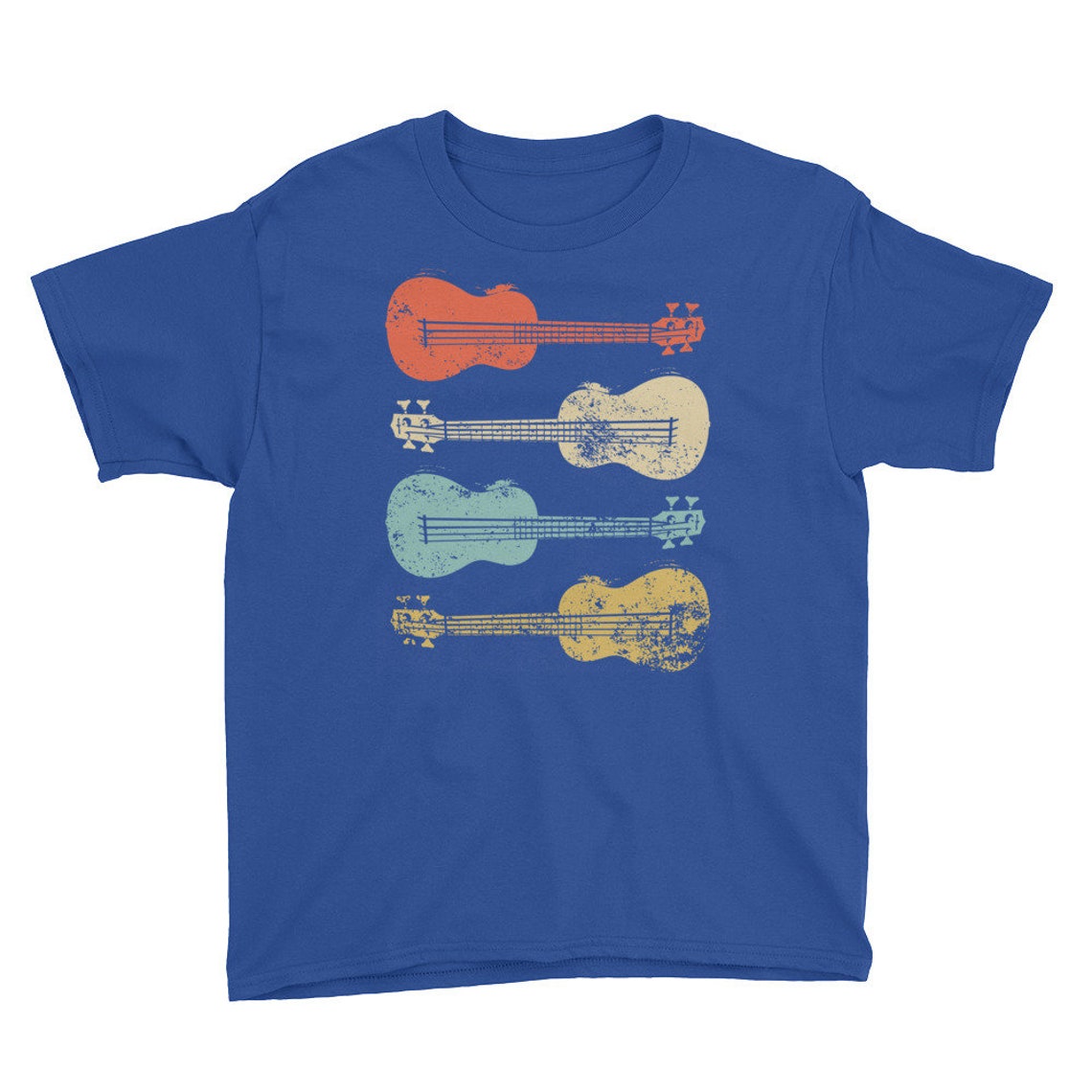 Cool Ukulele Youth Short Sleeve TShirt Distressed Ukulele Etsy