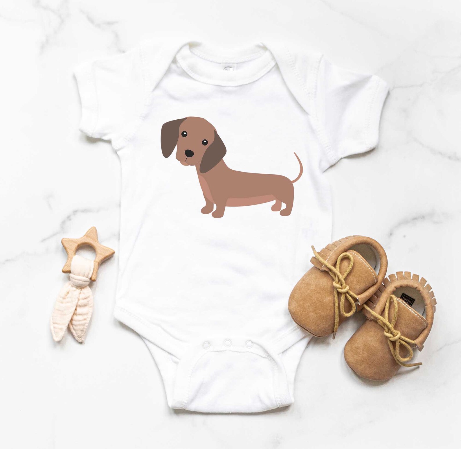 Dachshund Dog Gerber Onesie Dachshund Dog Baby Tee Etsy