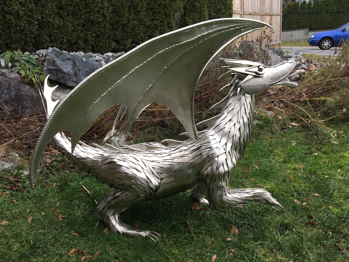 Metal Art Dragon Etsy