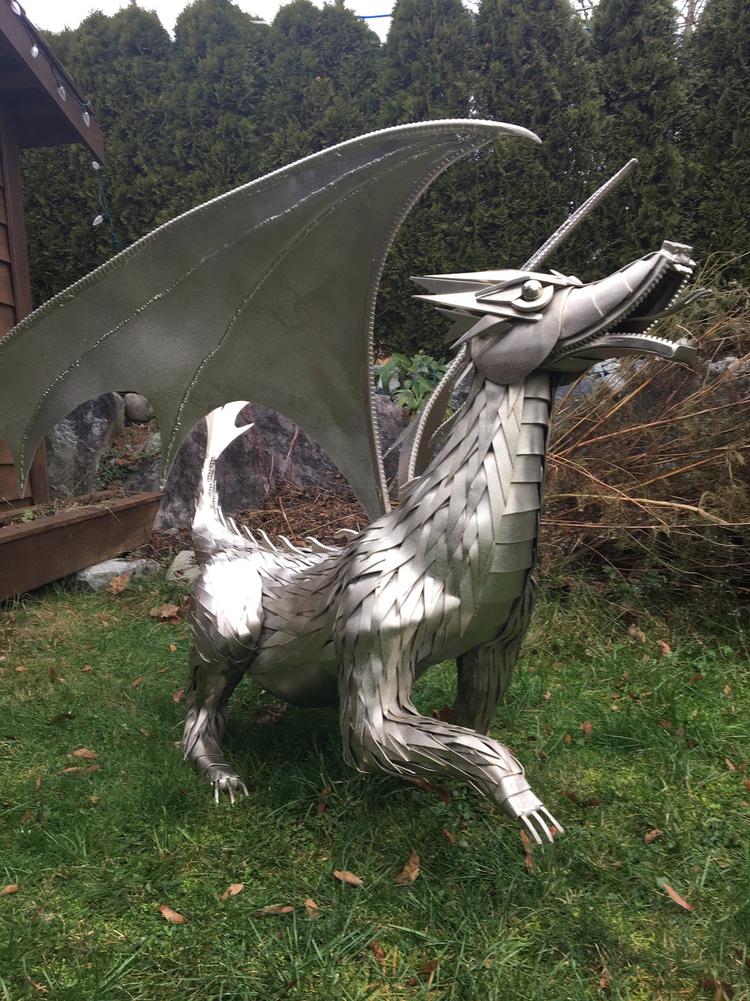 Metal Art Dragon Etsy