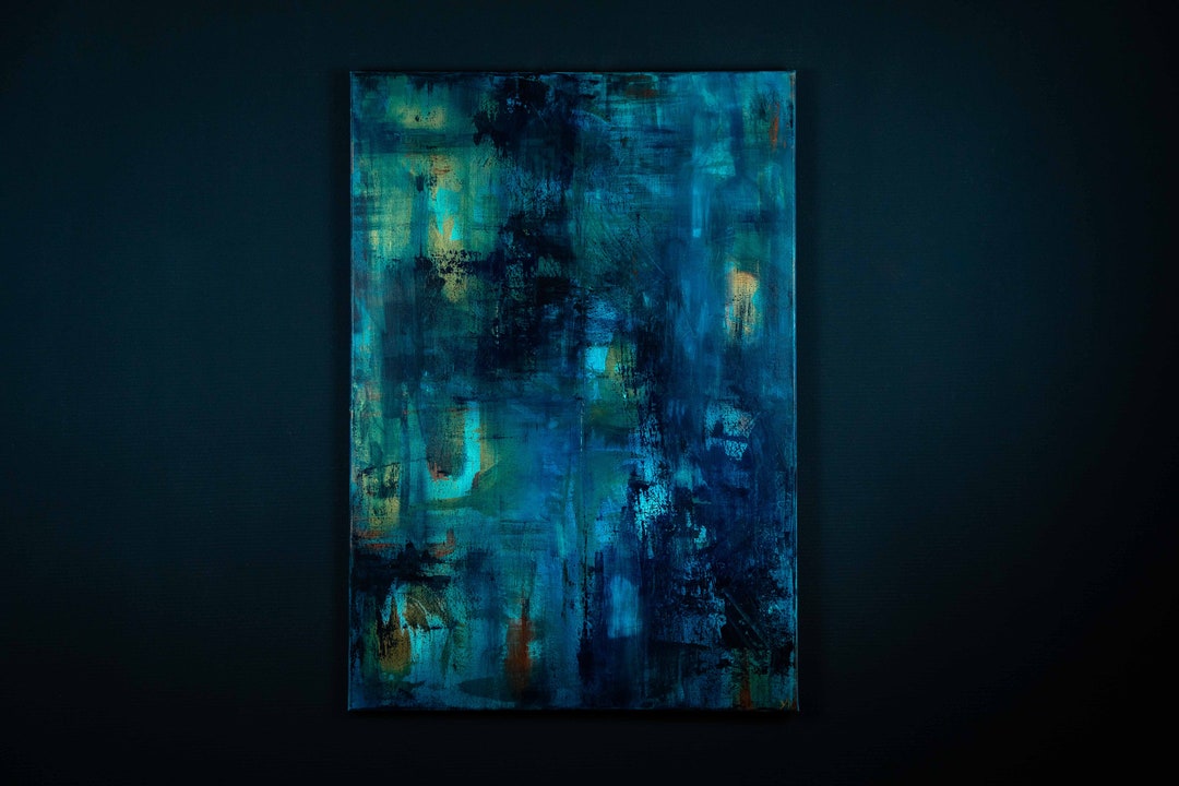 アクリルペイント抽象画 原画 acrylic abstract painting 抽象アクリル画 金箔アート