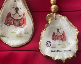 Golden Oyster or Ornament - College Football UGA Georgia SEC Football 2025 Champions