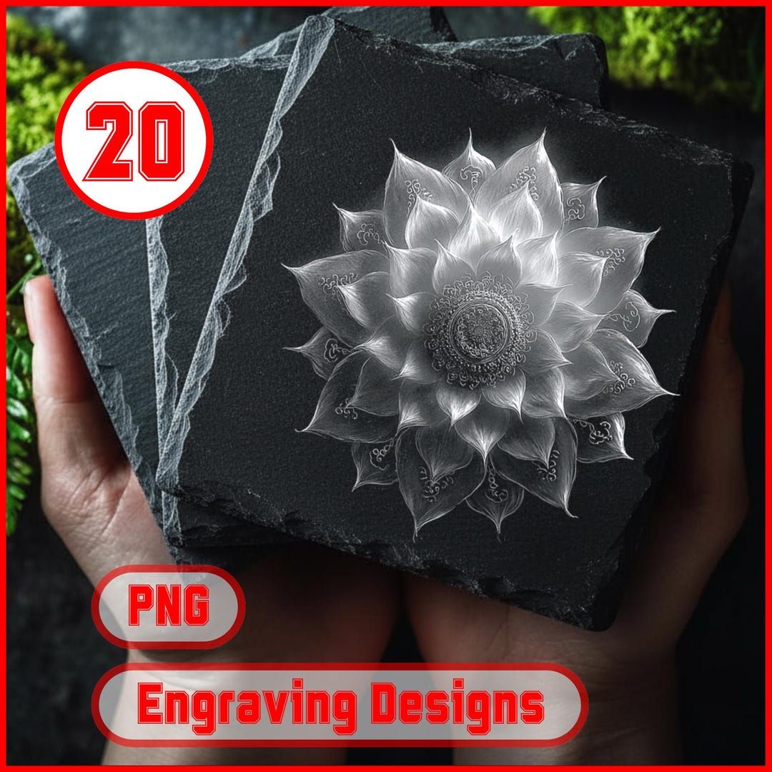 Geometric Egraving Pattern 20 Geometric Stars Laser PNG | Slate Coaster Engraving Files ...