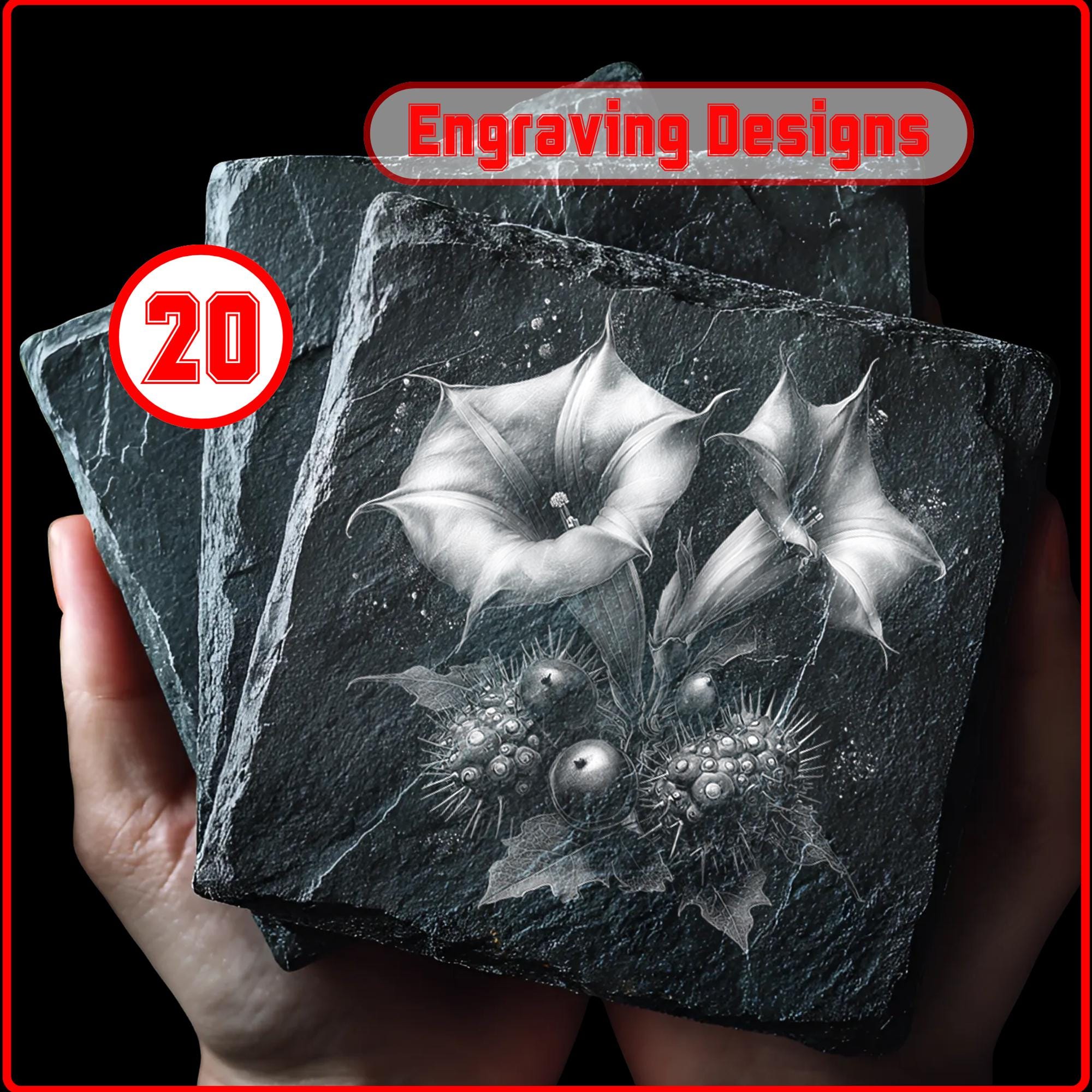 20 Magical Herb Witchy Poison Plants Engraving for Engraving