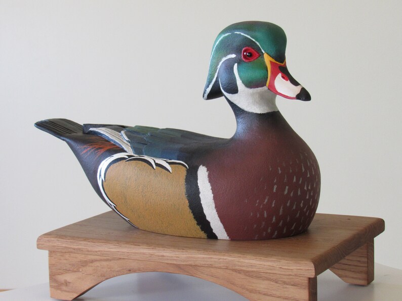 Hand Carved Wood Duck Hunting Decoy LIfe Size Weighted Cedar Etsy