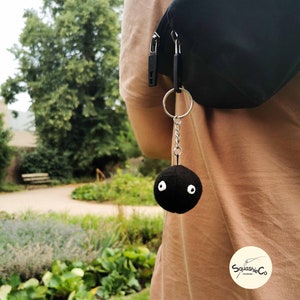Soot Sprite Glitter Keychain; Resin Keychain; Handmade