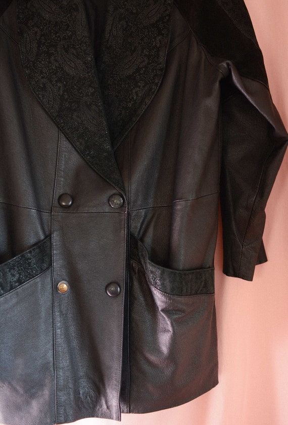 1980s Vintage Leather Jacket - image 7