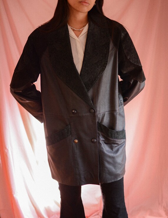 1980s Vintage Leather Jacket - image 3