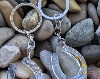 Horseshoe 3.5 cm with animal hair, cat hair, dog hair, fur