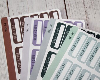 Word Count Stickers - Etsy