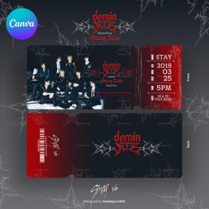 Motiv A | Canva Stray Kids DominATE Tour Personalisiertes benutzerdefiniertes Mock Ticket, DominATE World Tour, Stray Kids Kpop, Stray Kids Merch Konzert