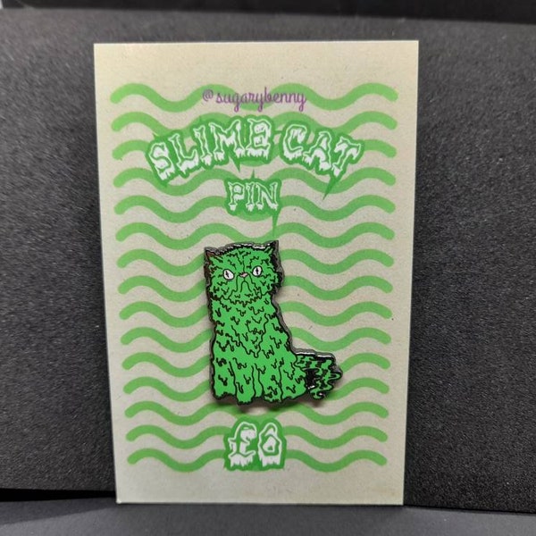 Slime Cat hard enamel pin badge