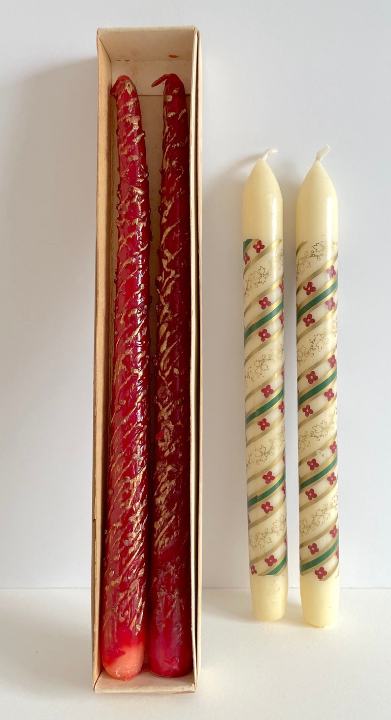 Vintage Candles Decorative Candles Vintage Taper Candles Etsy