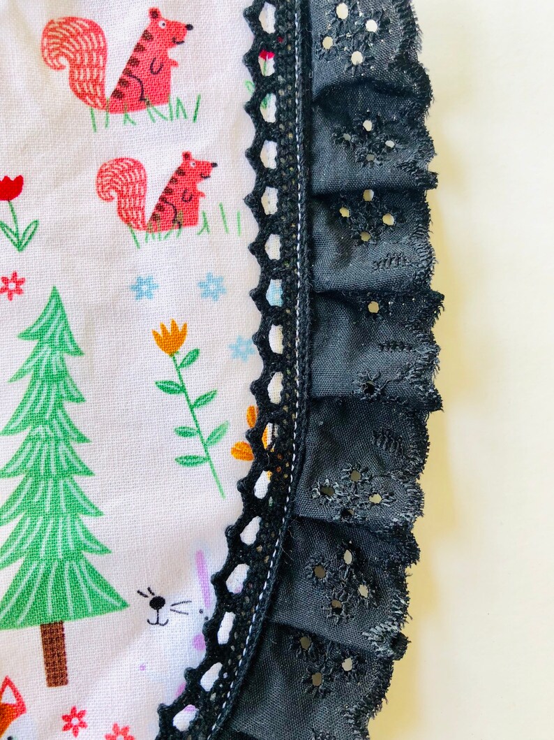 woodland bib Boho bib bear bib Lace bib black lace bib boho lace bib