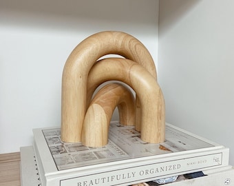 Objet d'Arche en Bois Décoratif | Ensemble de 3 ensembles de sculptures Arch | décor d'arche fait à la main | Objet de décoration | décor à la maison moderne | Décor minimaliste