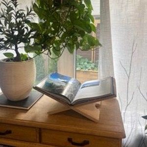 Grand Open Book Display | Wood Book Display | Wood Book Stand | Recipe Book Stand  | Book Stand | Display Book Stand