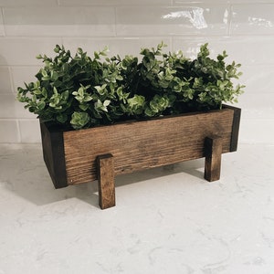 Blumenhocker mit Beinen | Übertopf aus Holz | Übertopf für Kaktus Sukkulenten Pflanzen Blumen | Moderner Übertopf Rise Übertopf | Blumenhocker