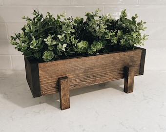 Plant Stand With Legs | Indoor Wooden Planter | Planter for Cactus Succulents Plants Flowers | Modern Planter Rise Planter | Plant Stand