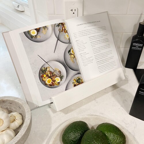 Black Wooden Cookbook Stand Recipe Stand Wooden Cooking Etsy