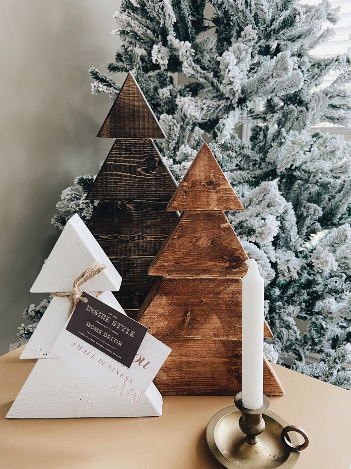 Rustic Wooden Christmas Trees Set of Three Christmas Decor - Etsy Canada