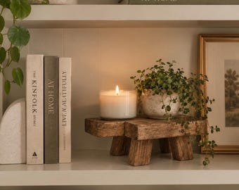 Mini Display Stool | Wooden Riser | Wooden Decor | Brown Wooden Riser | Living Room Decor | Mini candle or plant Stand