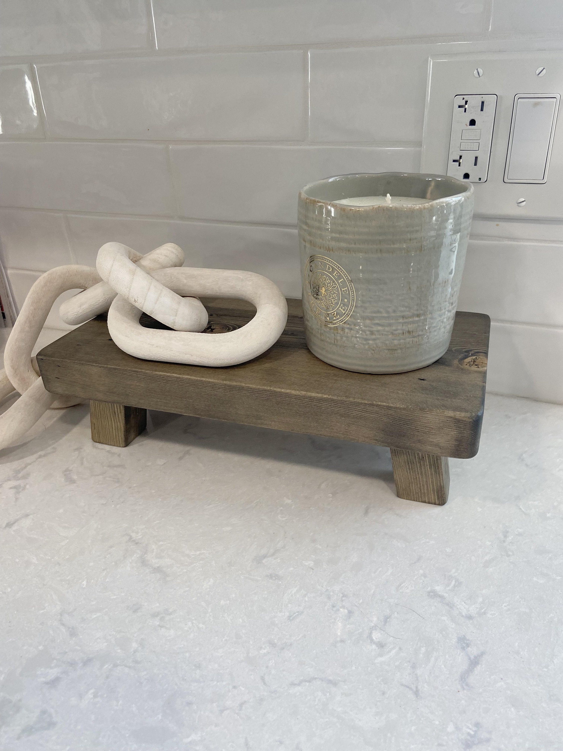 Mini Display Stool | Wooden Decor | Wooden Riser | Brown Wooden Riser ...