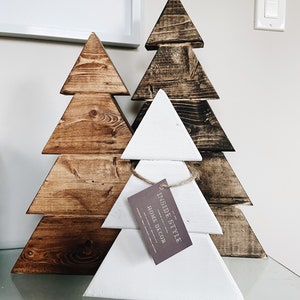 Christmas Decor | Rustic Wooden Christmas Trees | Set of Three (3) | Holiday Decor