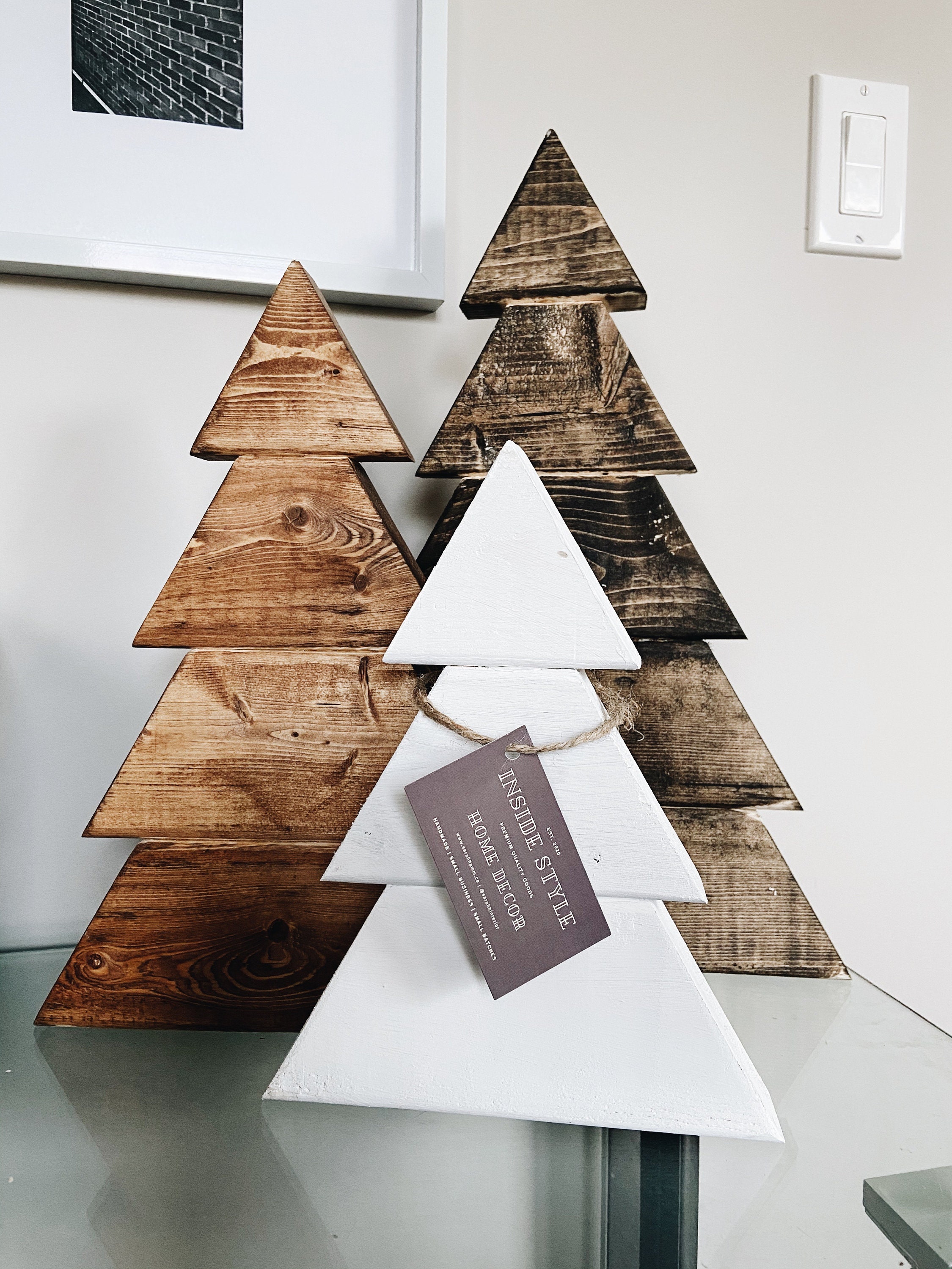 Small wooden sale christmas trees