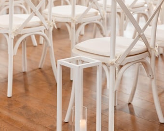White Individual Wood Lantern Candle Holder, Wedding Table Centerpieces, Lantern, Fireplace Decoration, Floor Lanterns, Wooden Wedding Decor