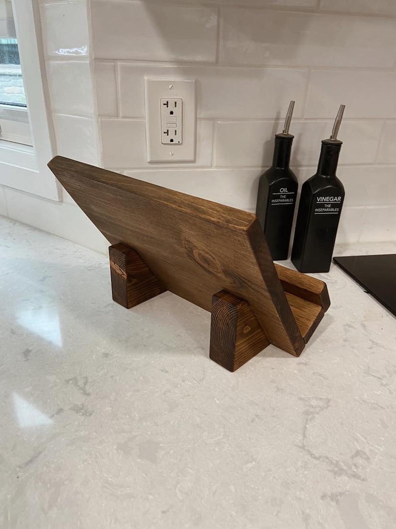 Wooden Cookbook Stand, Recipe stand, Cookbook Holder, Recipe Holder, Book Stand, Gift Cookbook Holder