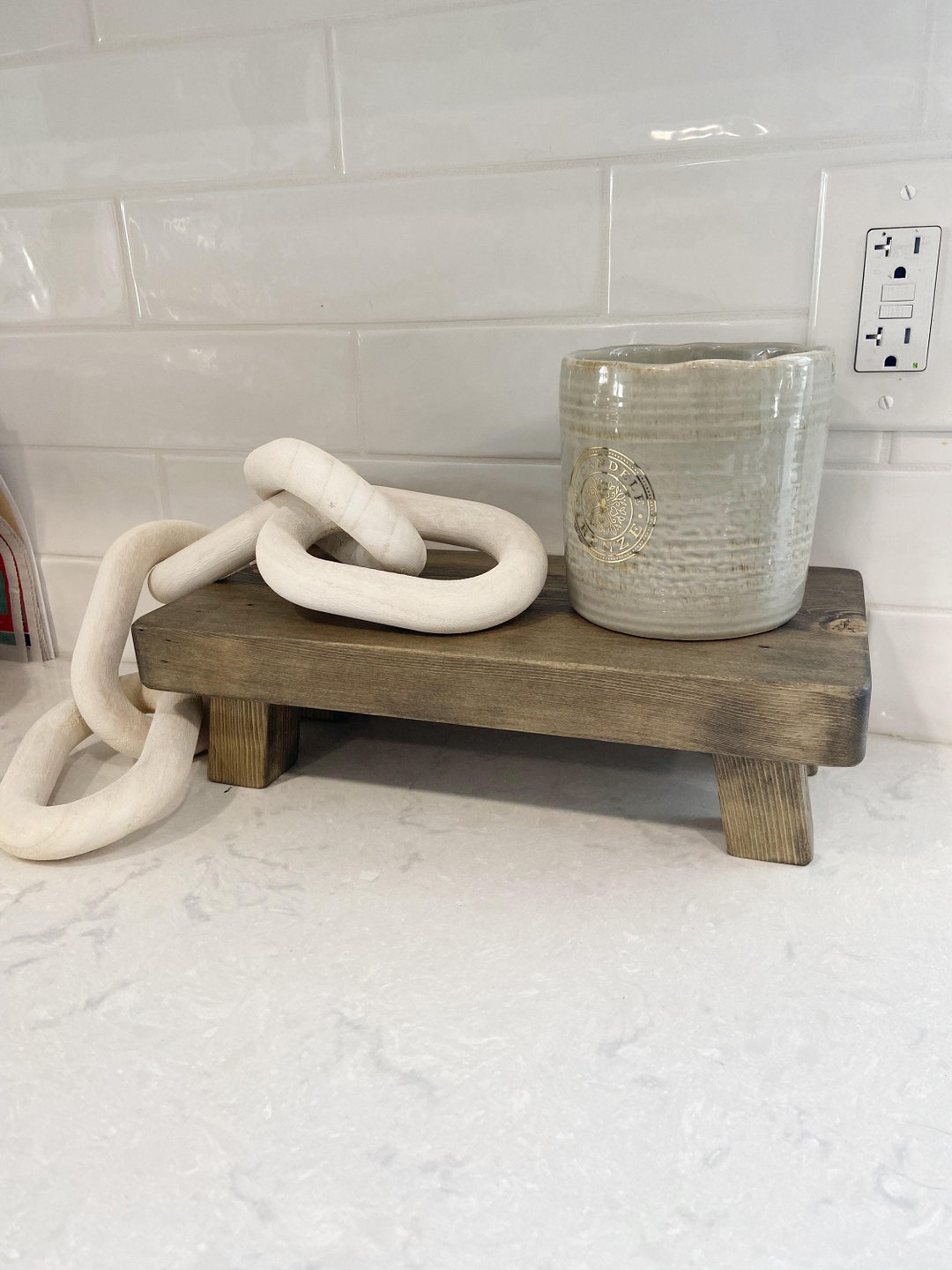Mini Display Stool | Wooden Decor | Wooden Riser | Brown Wooden Riser ...