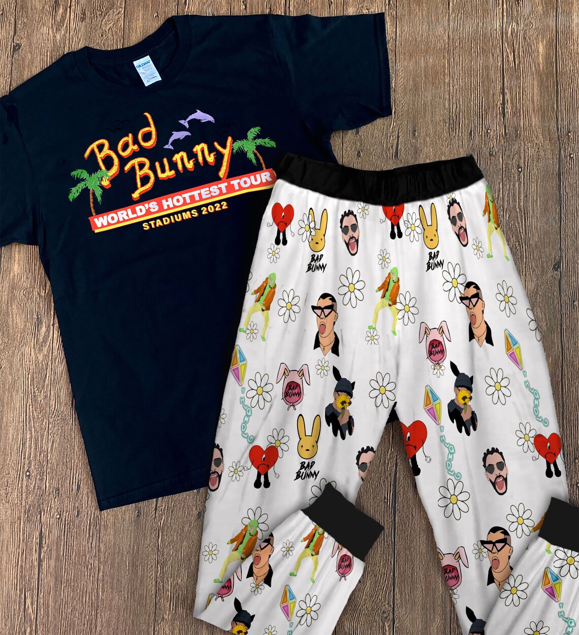 Un Verano Sin Ti Bad Bunny Pajamas Set For Adult Perfect Gift Etsy