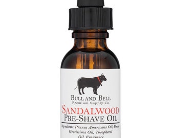 Sandalwood Pre-Shave Oil - by Bull and Bell Premium Supply Co.