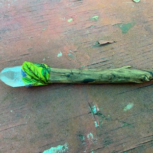 Wand, Quarz Kristall, Zauberstab, Alter Zauberstab, Quarz KristallStab, Meditationsstab,