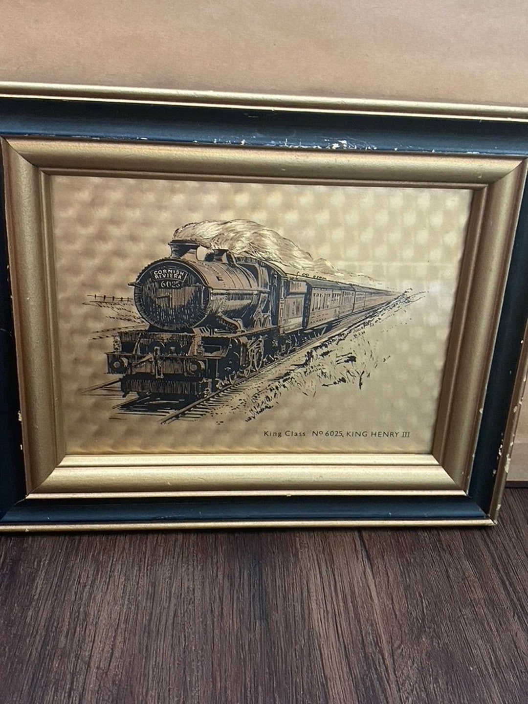 Vintage Framed Gold Foil Etching King Class No. 6025 King Etsy