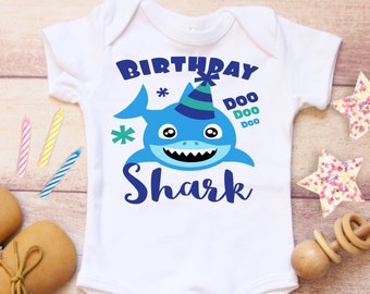 baby shark birthday outfit for boy