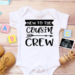 Cousin Baby Announcement, New To The Cousin Crew, Pregnancy Reveal, Baby Bodysuit, Cousin Announcement, Cousin Shirt , Best Friends Gift