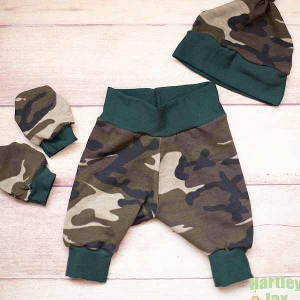 Camo Baby Boy Leggings, Army Take Home Outfit Boys, Hunting Pants, Newborn Coming Home, Shower Gift Set, Camouflage Pandemic Toddler Clothes