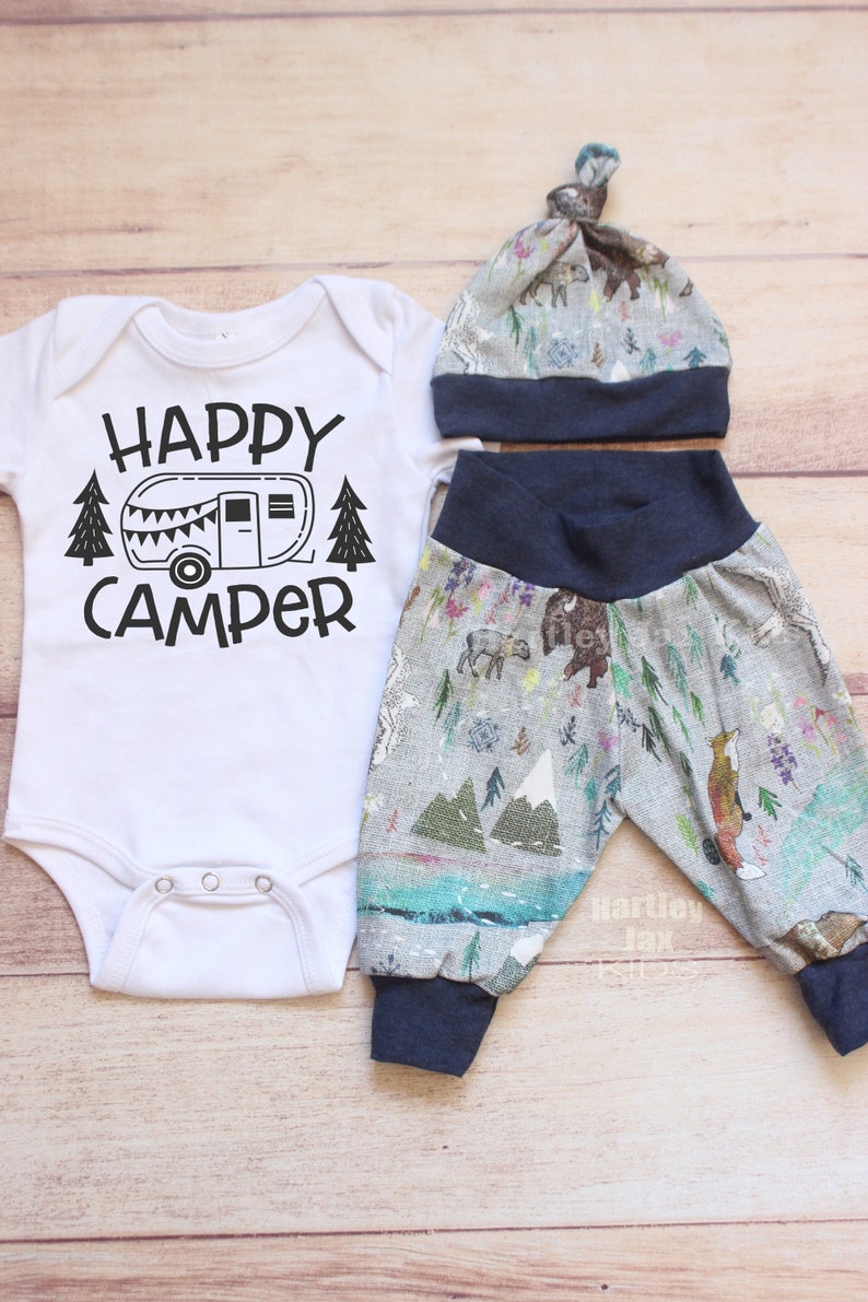 happy camper baby outfit