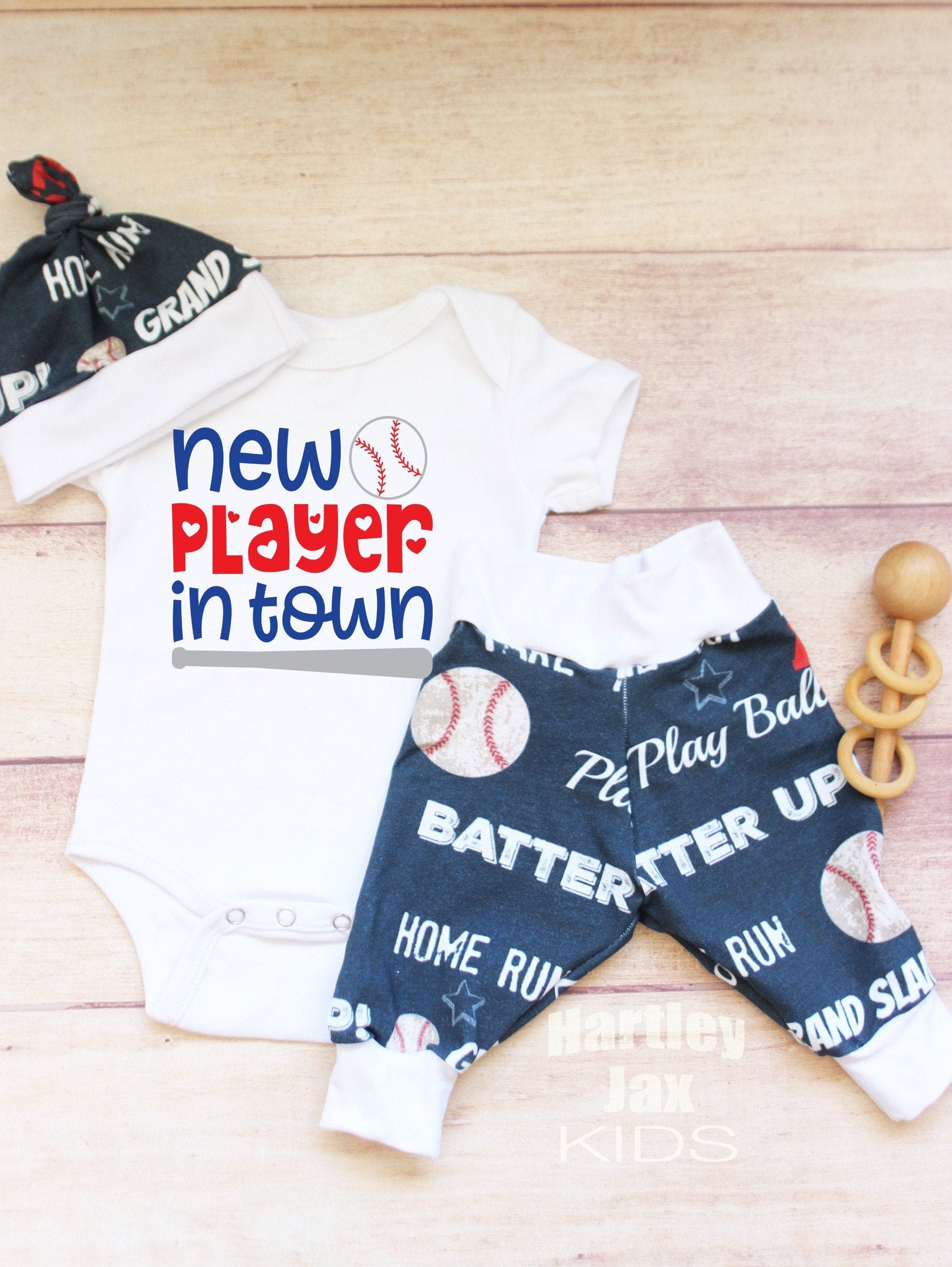 Baby Boy Baseball Outfit Newborn Coming Home Outfit Baby Boy Etsy