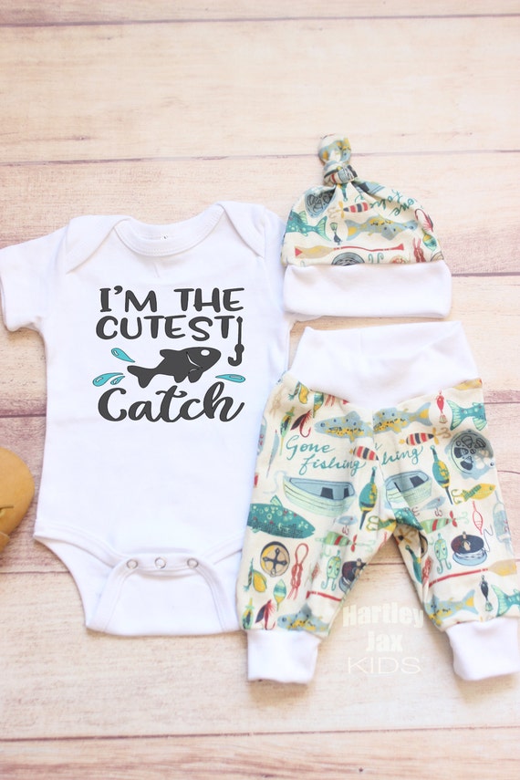 Buy Baby Boy Coming Home Outfit/ Daddy's Fishing Buddy/ Baby Boy/ Baby  Fishing Outfit/ Bodysuit Leggings Hat Set/ Baby Boy Summer Outfit Online in  India 