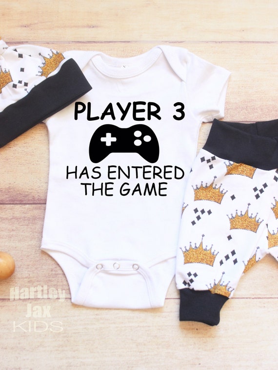 Player 3 Has Entered the Game Coming Soon Baby Onesie\u2122 Pregnancy Announcement Baby Announcement Pregnancy Reveal Video Game