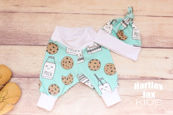 Baby boy coming home outfit, Breast Milk Baby, Milk and Cookies, Teal Baby Boy Leggings, Newborn Take Home Outfit, Funny Baby Shower Gift