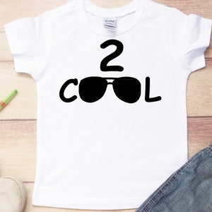 Toddler Boy Second Birthday Shirt, Birthday Gift, Two Cool, Kids Birthday Gift, Two Year Old Boy, 2 Birthday Shirt, 2nd Birthday Outfit Boy