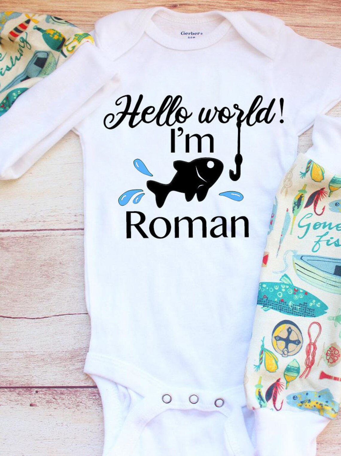 Newborn Fishing Outfit Baby Boy Coming Home Outfit Organic Etsy
