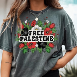 Comfort Colors Free Palestine Shirt: Activist Support Gaza Tee