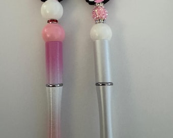 Bolígrafo con cuentas kawaii / Accesorio de escritorio con personajes