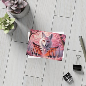 Carte postale renard enchanteur, cartes artistiques sur le thème de la nature, parfaites pour les anniversaires, notes de remerciement, lots de cartes postales (enveloppes non incluses)
