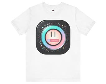 Camiseta con estampado de enchufe cósmico pastel / Camiseta con gráfico de enchufe retro